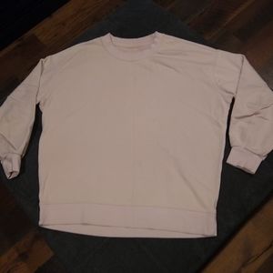 Lululemon womens perfectly oversized crew sweatshirt very light pink